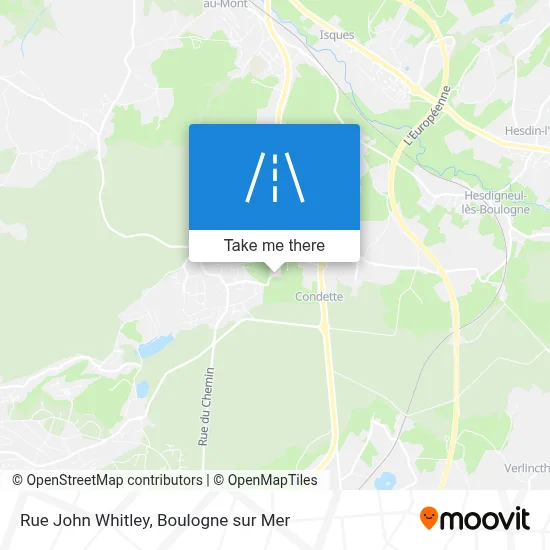 Rue John Whitley map