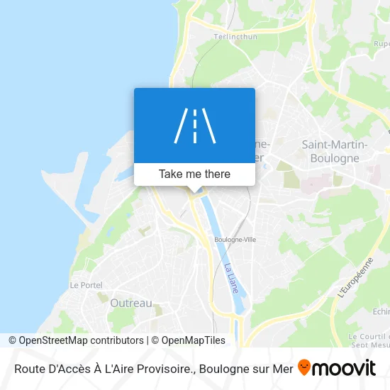 Route D'Accès À L'Aire Provisoire. map