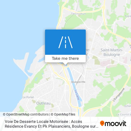 Voie De Desserte Locale Motorisée : Accès Résidence Evancy Et Pk Plaisanciers map