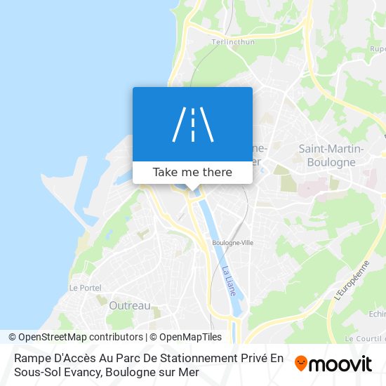 Rampe D'Accès Au Parc De Stationnement Privé En Sous-Sol Evancy map