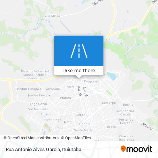 Mapa Rua Antônio Alves Garcia