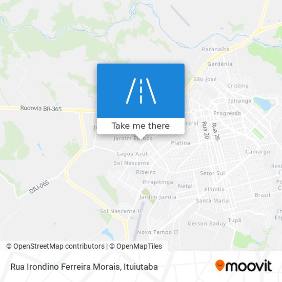 Mapa Rua Irondino Ferreira Morais