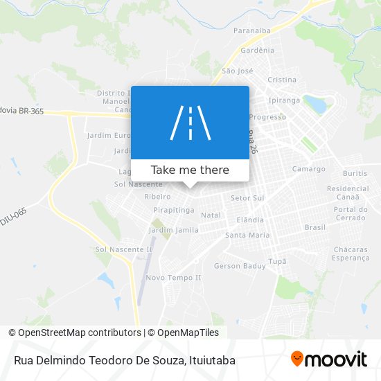 Rua Delmindo Teodoro De Souza map