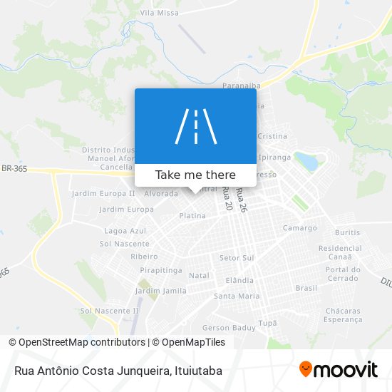 Rua Antônio Costa Junqueira map