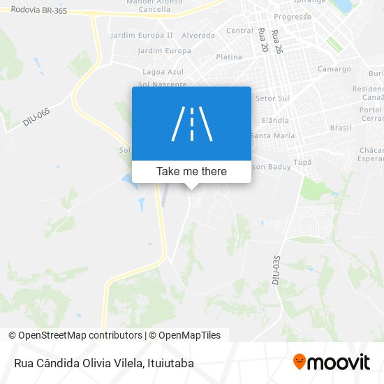 Mapa Rua Cândida Olivia Vilela