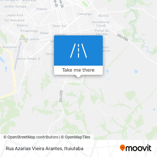 Mapa Rua Azarias Vieira Arantes