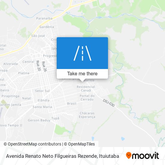 Mapa Avenida Renato Neto Filgueiras Rezende