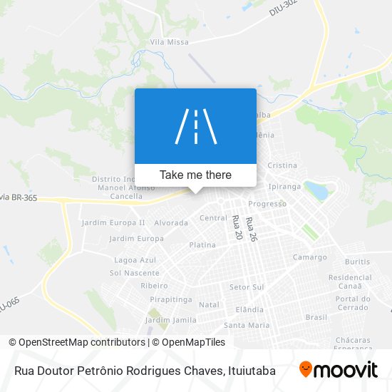 Mapa Rua Doutor Petrônio Rodrigues Chaves