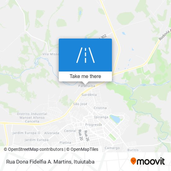 Mapa Rua Dona Fidelfia A. Martins