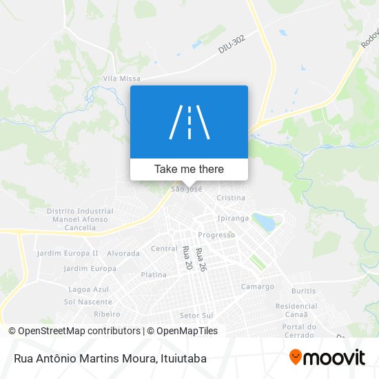 Mapa Rua Antônio Martins Moura