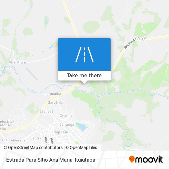 Mapa Estrada Para Sítio Ana Maria