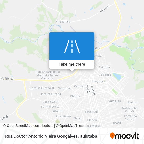 Mapa Rua Doutor Antônio Vieira Gonçalves