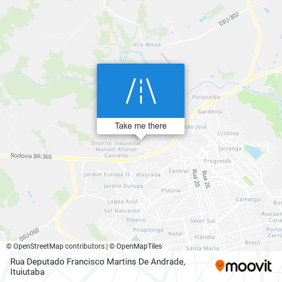 Mapa Rua Deputado Francisco Martins De Andrade