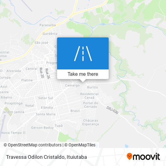 Mapa Travessa Odilon Cristaldo