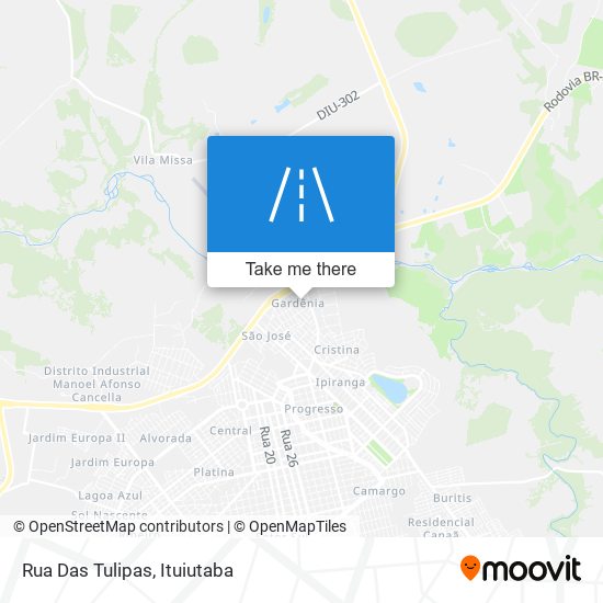 Mapa Rua Das Tulipas