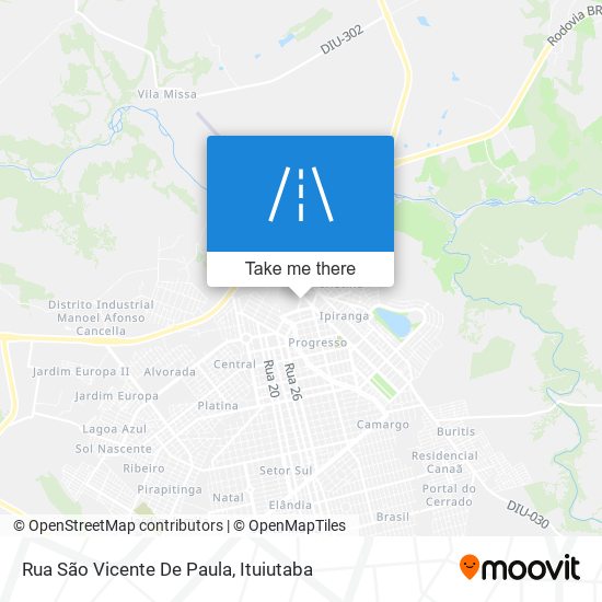 Mapa Rua São Vicente De Paula