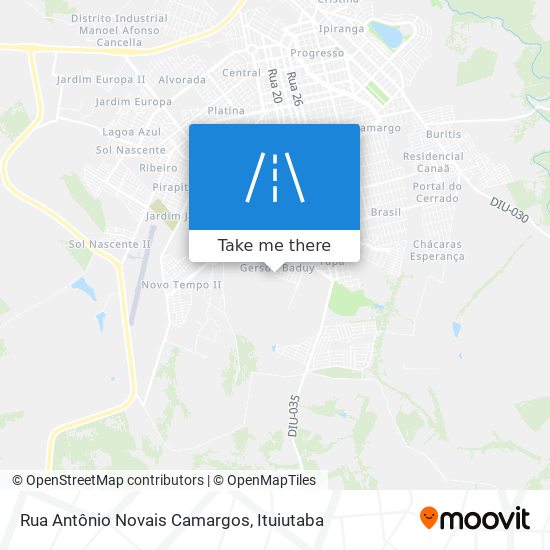 Mapa Rua Antônio Novais Camargos