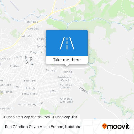 Mapa Rua Cândida Olivia Vilela Franco