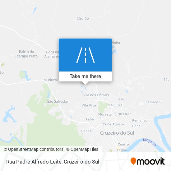 Mapa Rua Padre Alfredo Leite