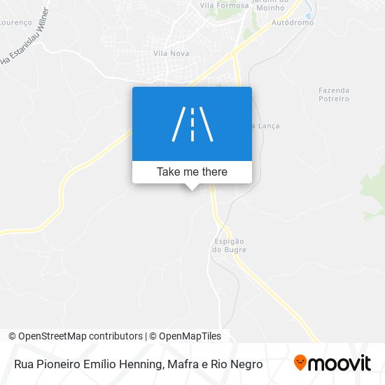 Mapa Rua Pioneiro Emílio Henning