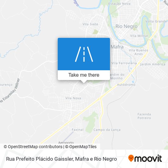 Mapa Rua Prefeito Plácido Gaissler