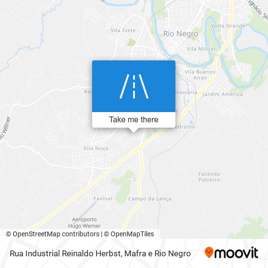 Mapa Rua Industrial Reinaldo Herbst