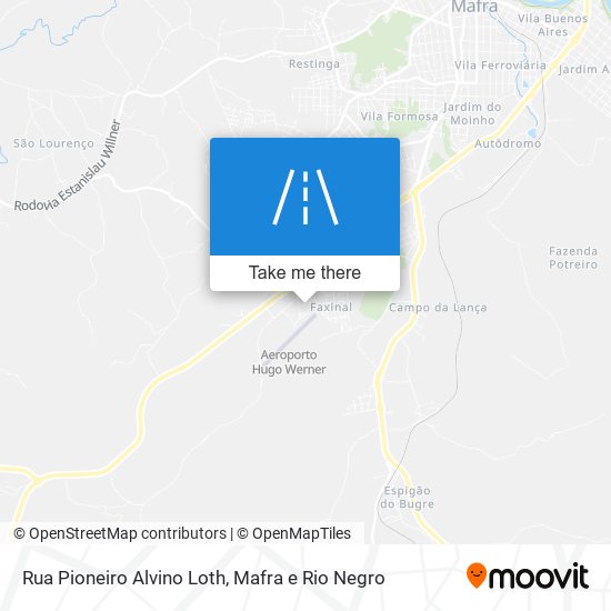 Mapa Rua Pioneiro Alvino Loth