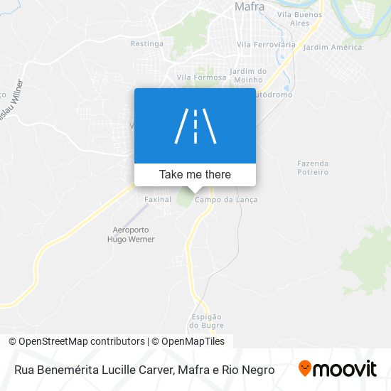 Mapa Rua Benemérita Lucille Carver