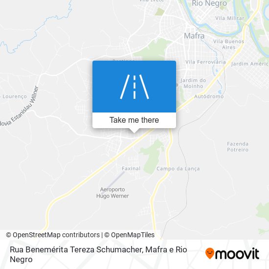 Mapa Rua Benemérita Tereza Schumacher