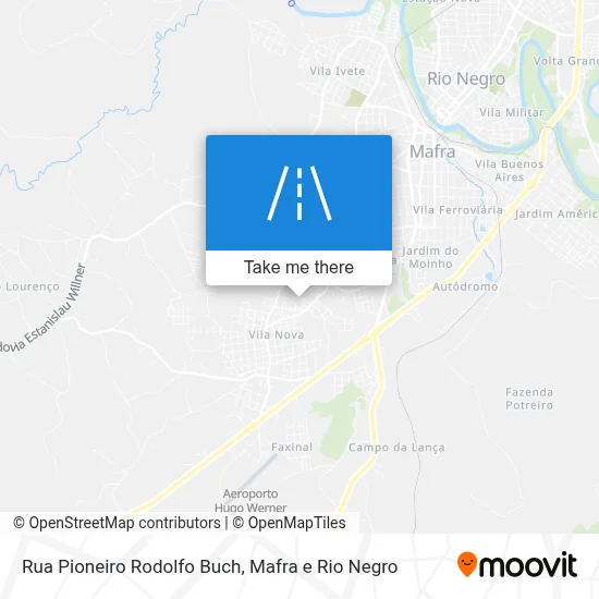 Rua Pioneiro Rodolfo Buch map