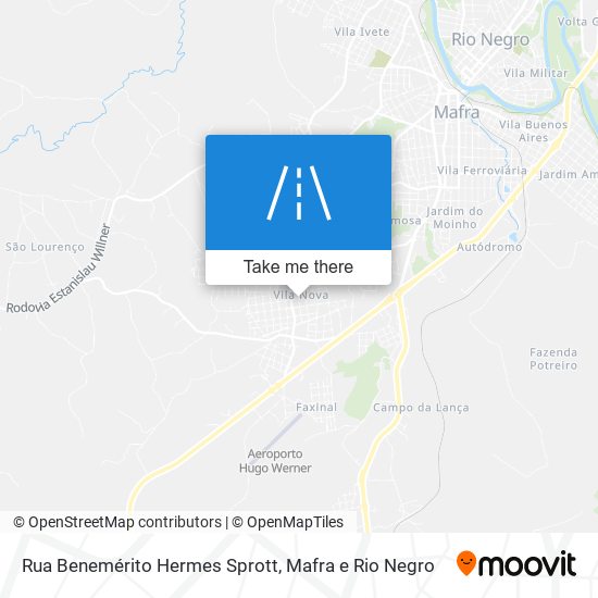 Mapa Rua Benemérito Hermes Sprott