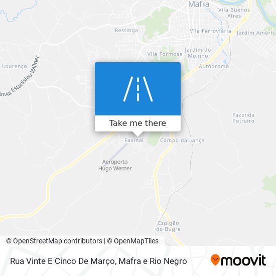 Rua Vinte E Cinco De Março map