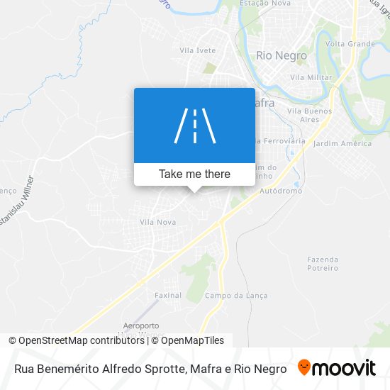 Mapa Rua Benemérito Alfredo Sprotte