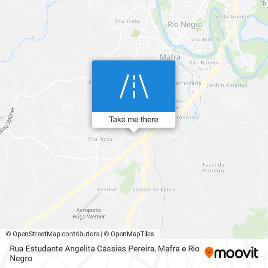 Mapa Rua Estudante Angelita Cássias Pereira