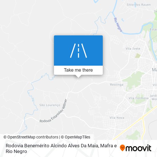 Mapa Rodovia Benemérito Alcindo Alves Da Maia