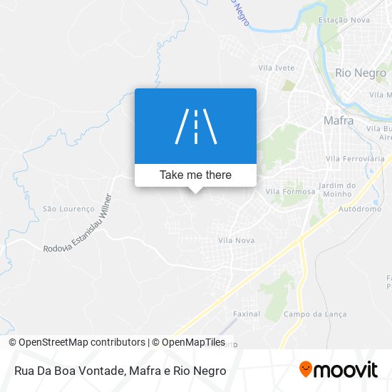 Mapa Rua Da Boa Vontade