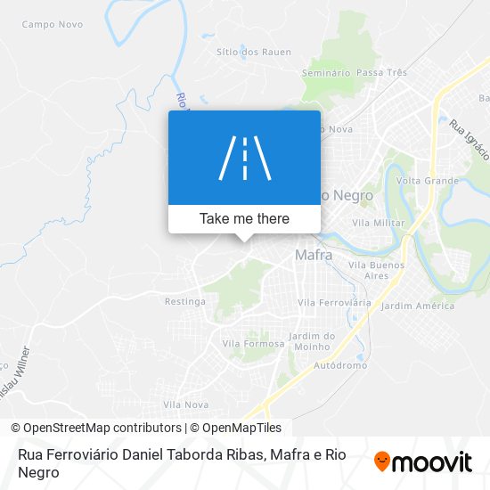 Mapa Rua Ferroviário Daniel Taborda Ribas