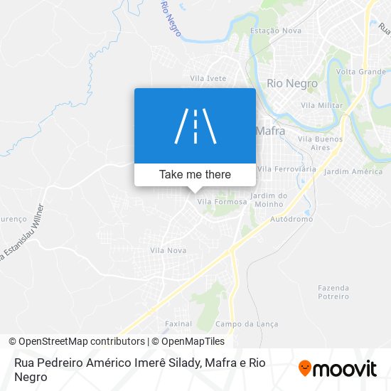 Rua Pedreiro Américo Imerê Silady map