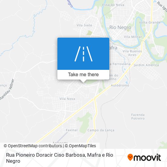 Mapa Rua Pioneiro Doracir Ciso Barbosa