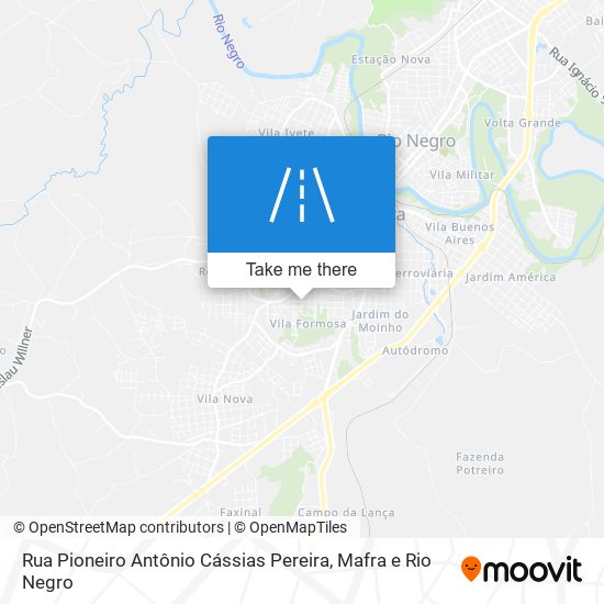 Mapa Rua Pioneiro Antônio Cássias Pereira