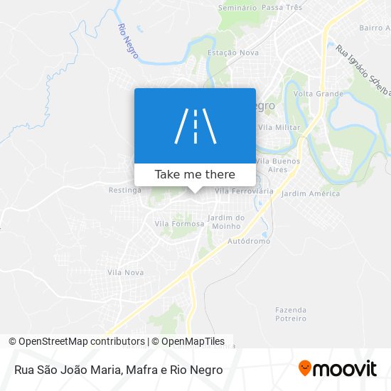 Mapa Rua São João Maria