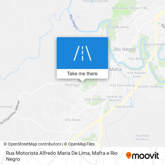 Mapa Rua Motorista Alfredo Maria De Lima
