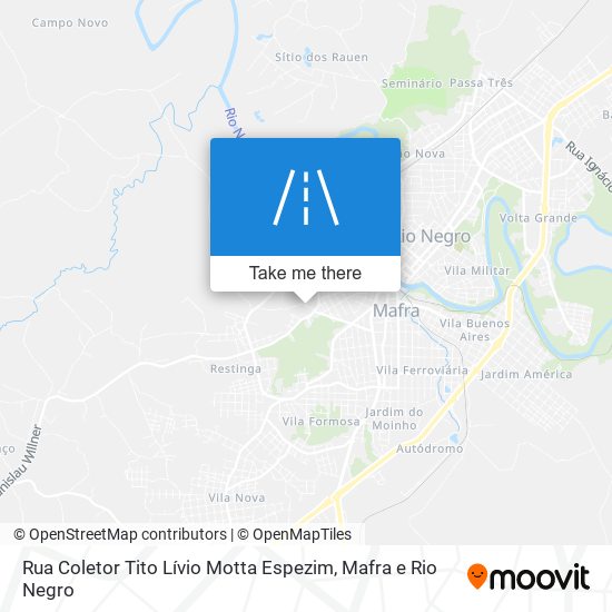 Mapa Rua Coletor Tito Lívio Motta Espezim