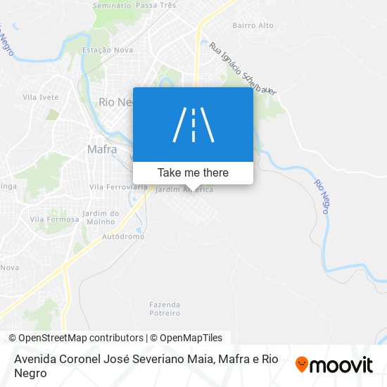 Mapa Avenida Coronel José Severiano Maia