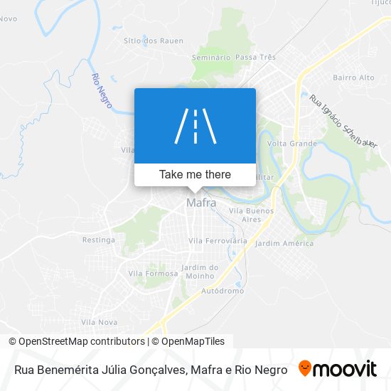 Mapa Rua Benemérita Júlia Gonçalves