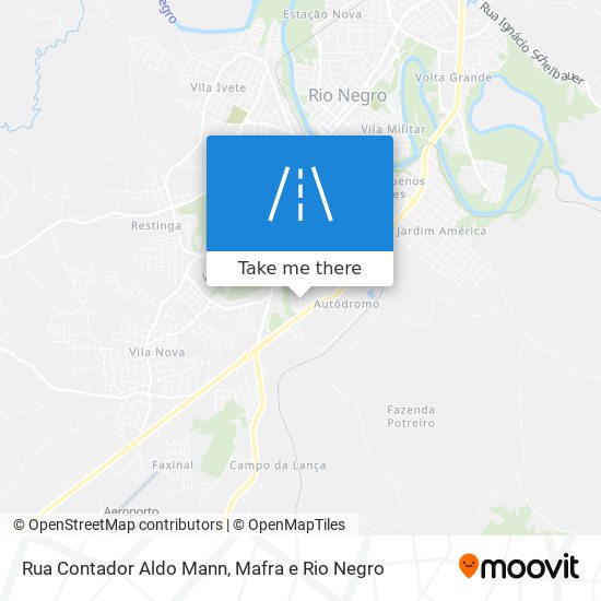 Mapa Rua Contador Aldo Mann