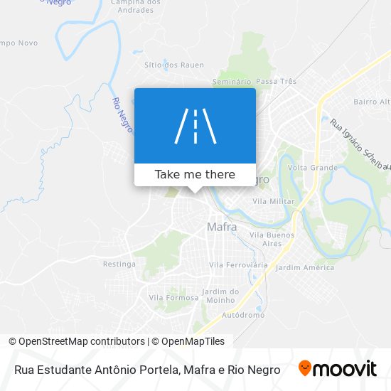 Mapa Rua Estudante Antônio Portela