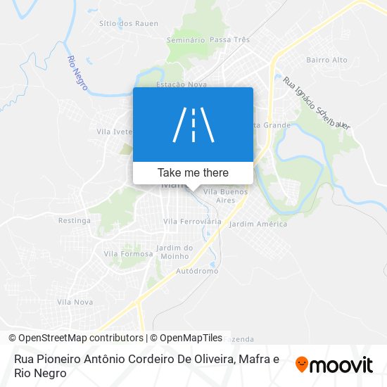 Rua Pioneiro Antônio Cordeiro De Oliveira map