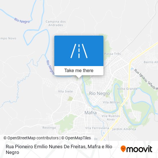 Mapa Rua Pioneiro Emílio Nunes De Freitas