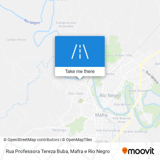 Mapa Rua Professora Tereza Buba